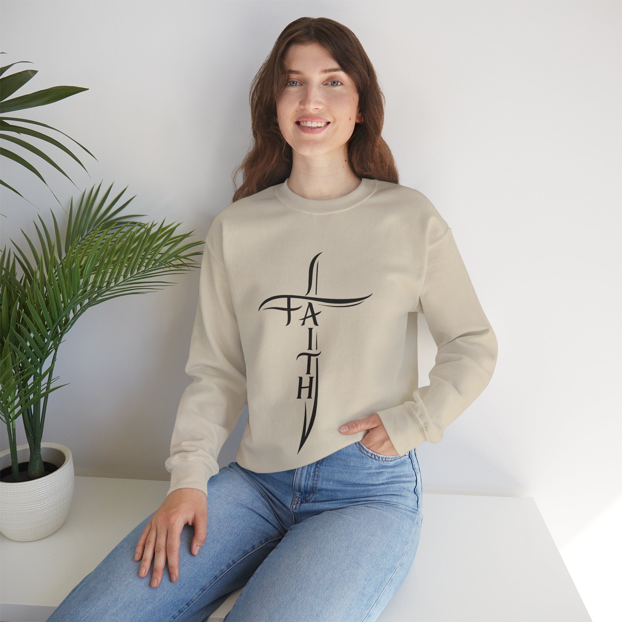 Faith Cross Crewneck Sweatshirt