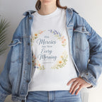 T-Shirt — "His Mercies Are New Every Morning" Floral Christian Tee