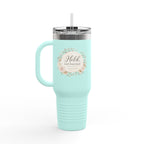 Held, Not Hurried 40oz Floral Tumbler (Isaiah 41:10) – Christian Mom Encouragement Gift