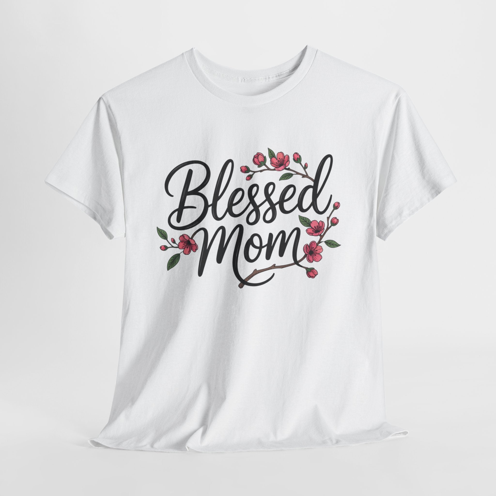 Blessed Mom T-Shirt — Floral Mother's Day Tee