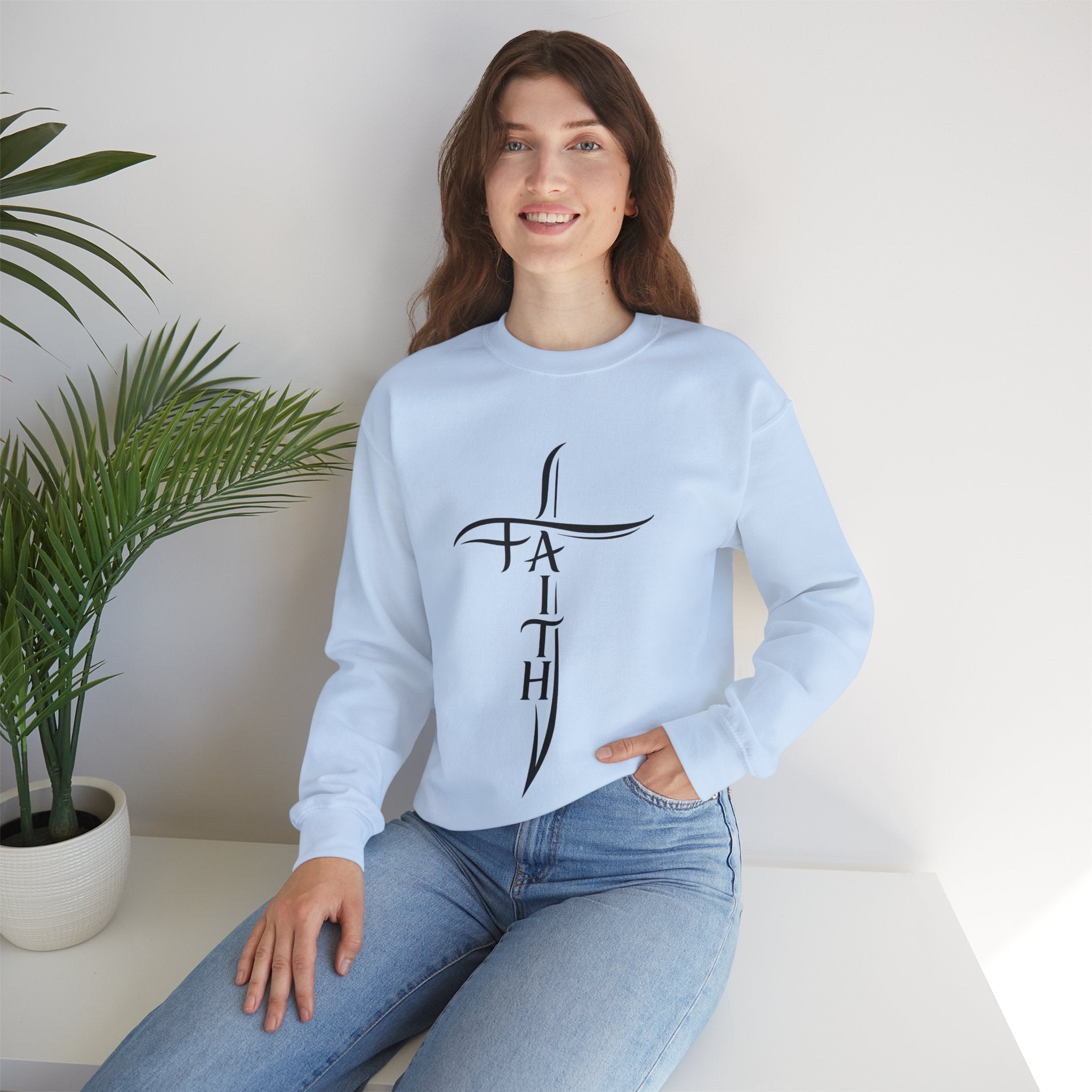 Faith Cross Crewneck Sweatshirt
