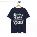 Raising Kids and Trusting God T-Shirt — Faith-Based Parenting Tee