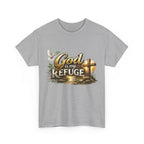 God Is My Refuge T‑Shirt — Christian Faith Cross & Dove Graphic Tee