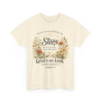 Christian Floral Tee — "Stars" Psalm 147:4 Inspirational Shirt