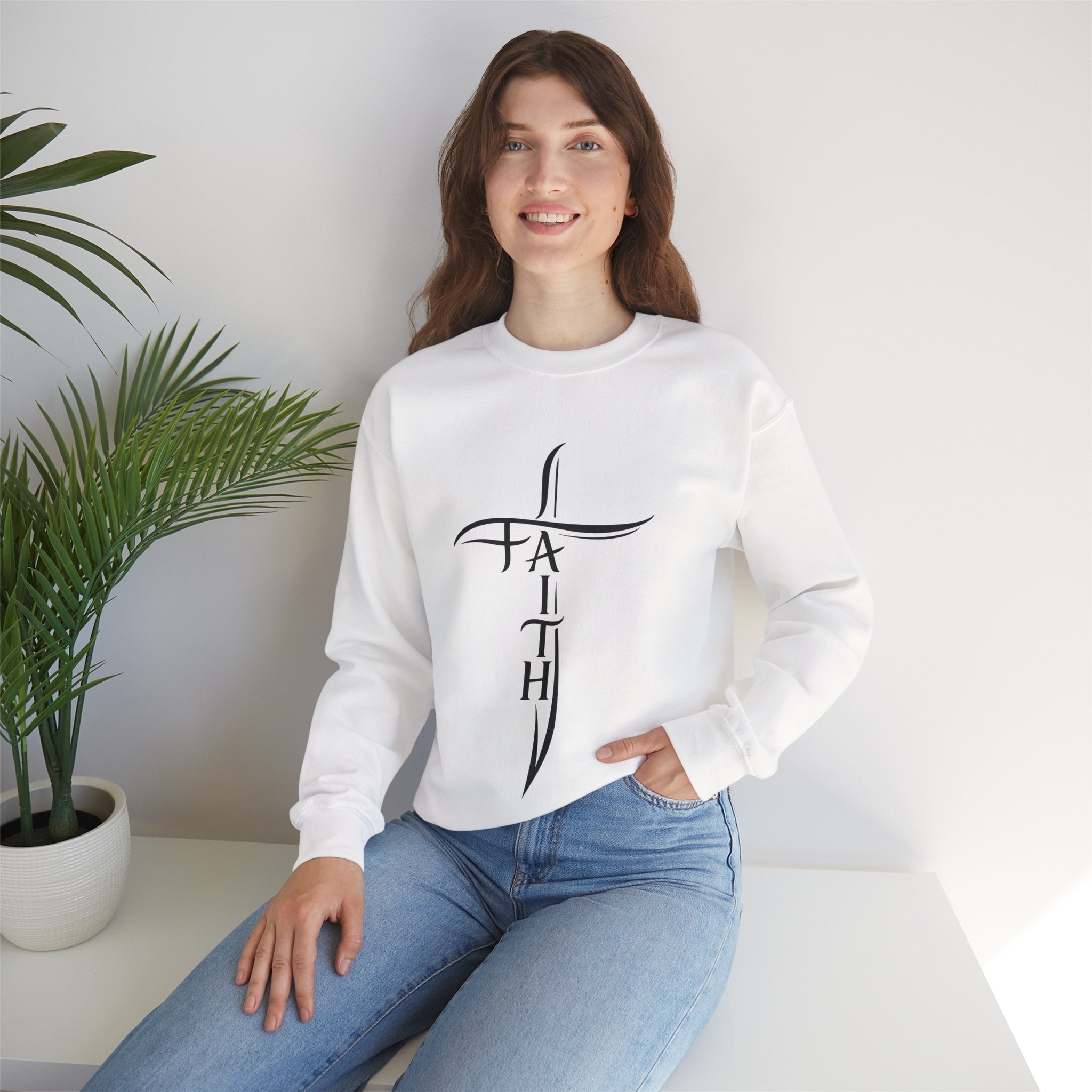 Faith Cross Crewneck Sweatshirt