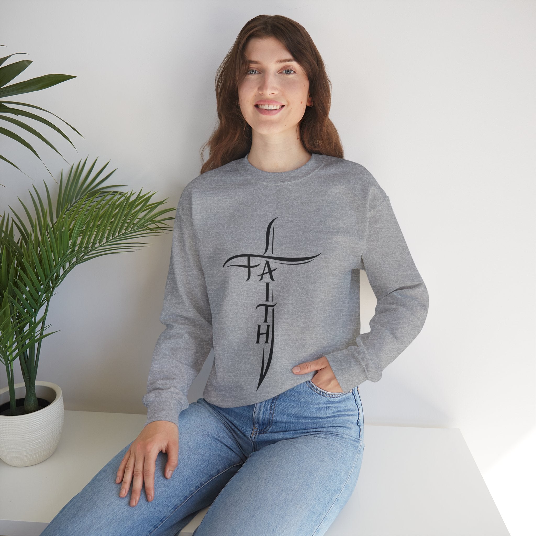 Faith Cross Crewneck Sweatshirt