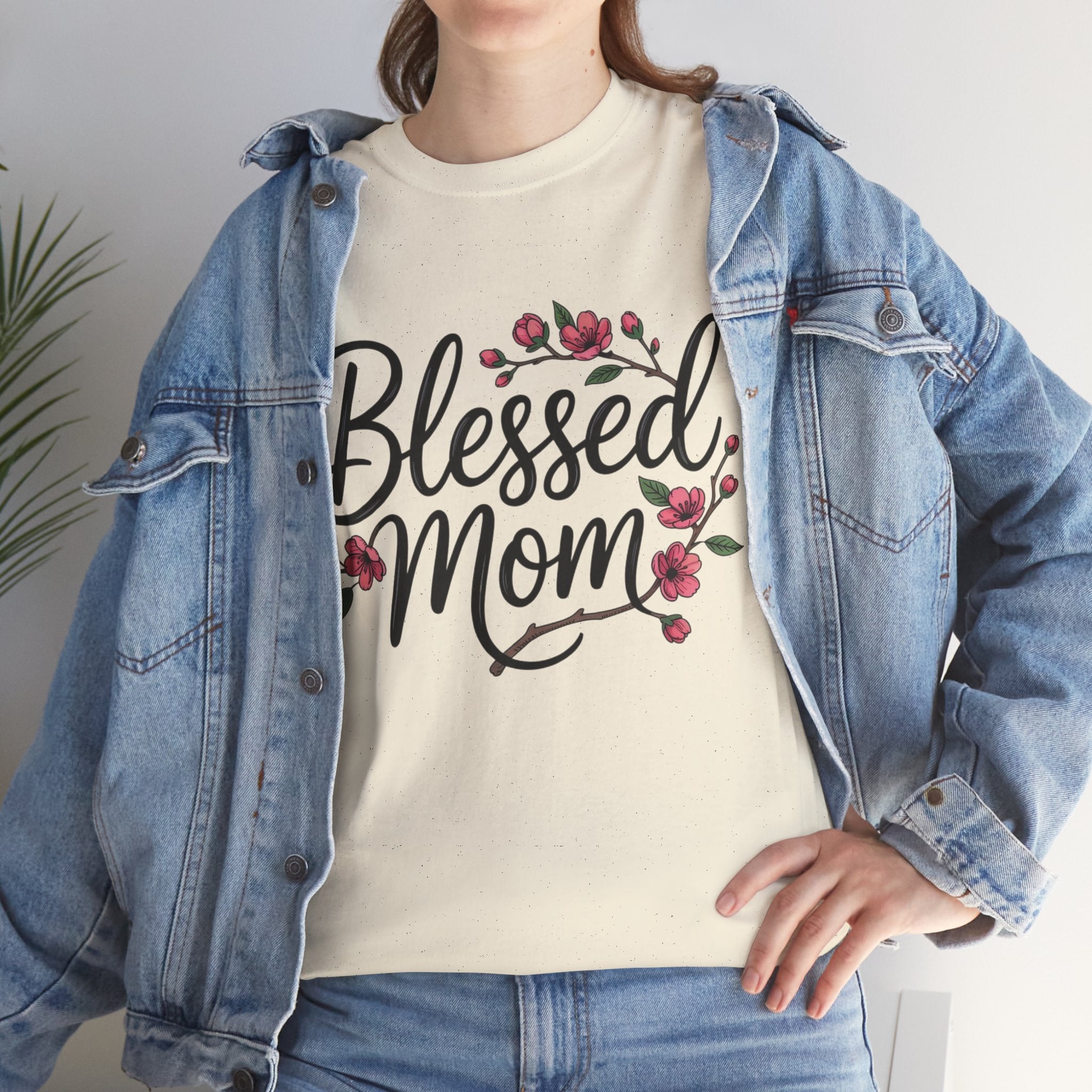 Blessed Mom T-Shirt — Floral Mother's Day Tee