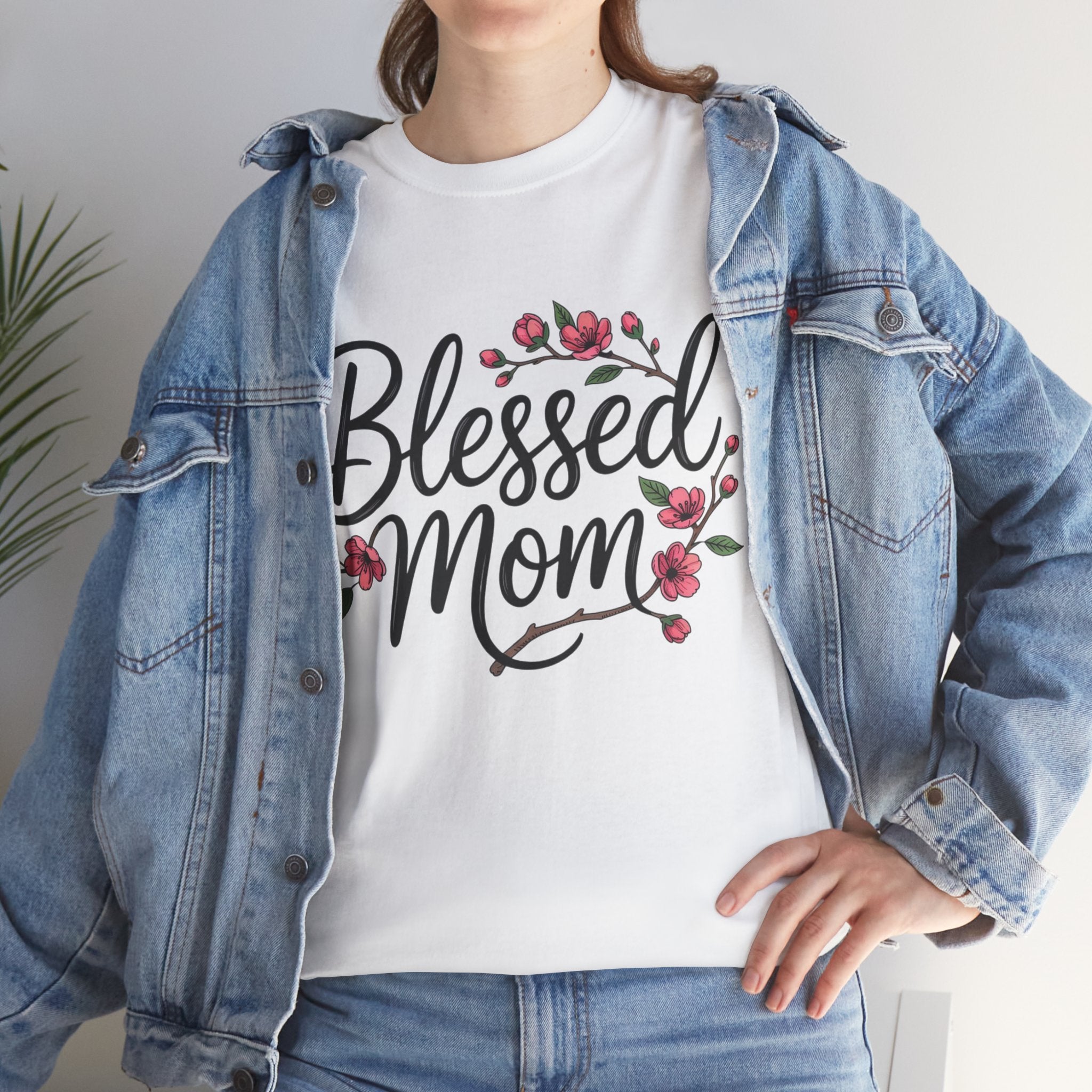 Blessed Mom T-Shirt — Floral Mother's Day Tee