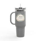 Held, Not Hurried 40oz Floral Tumbler (Isaiah 41:10) – Christian Mom Encouragement Gift