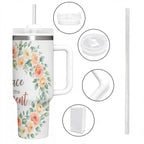 40 oz Tumbler with Handle and Straw (Made in USA)