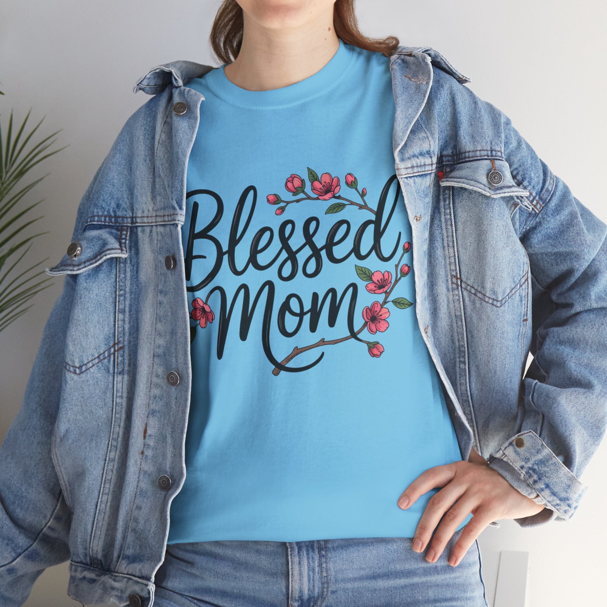 Blessed Mom T-Shirt — Floral Mother's Day Tee