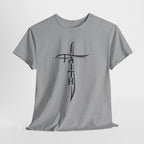Faith Cross T-Shirt — Minimalist Vertical “FAITH” Cross Christian Tee