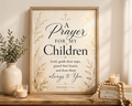 A Prayer For My Children – Christian Wall Art Poster (Faith-Based Gift for Moms)