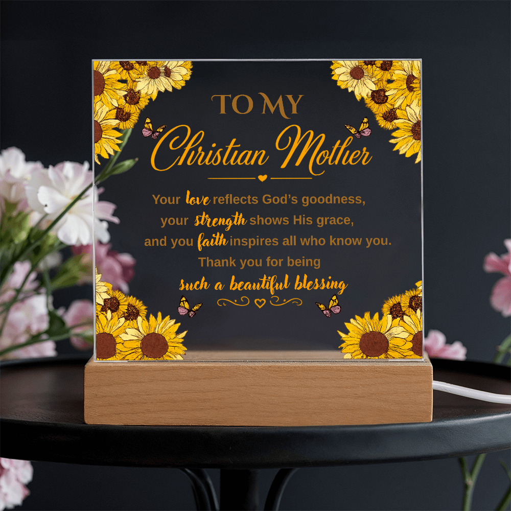 Christian Mother Acrylic Square Plaque
