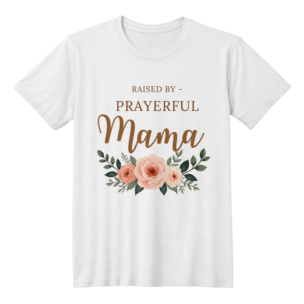 Prayerful Mama Floral Christian Tee