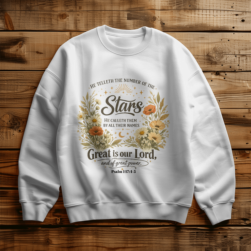 Psalm 147 Comfort Sweatshirt – Faith & Floral Design