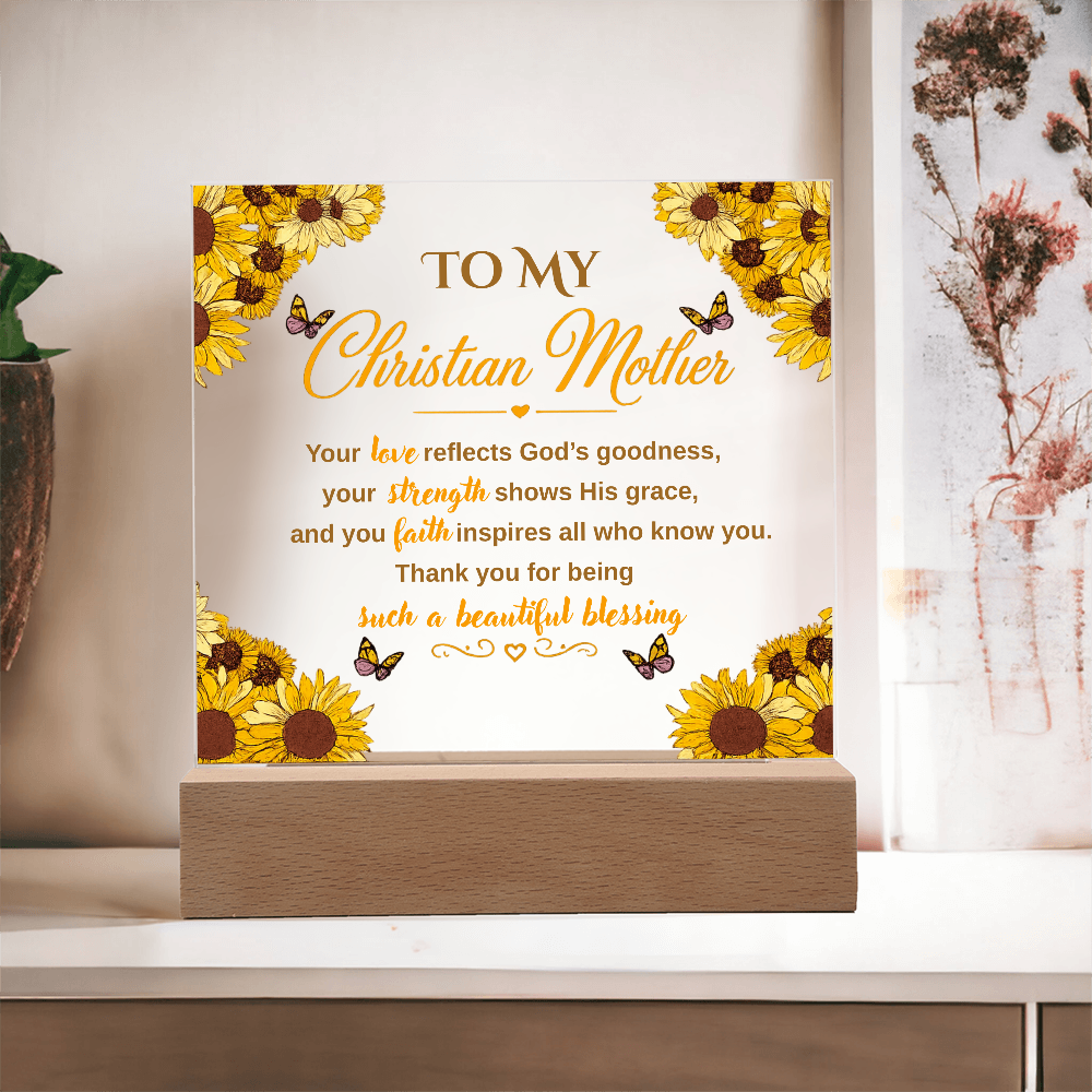 Christian Mother Acrylic Square Plaque