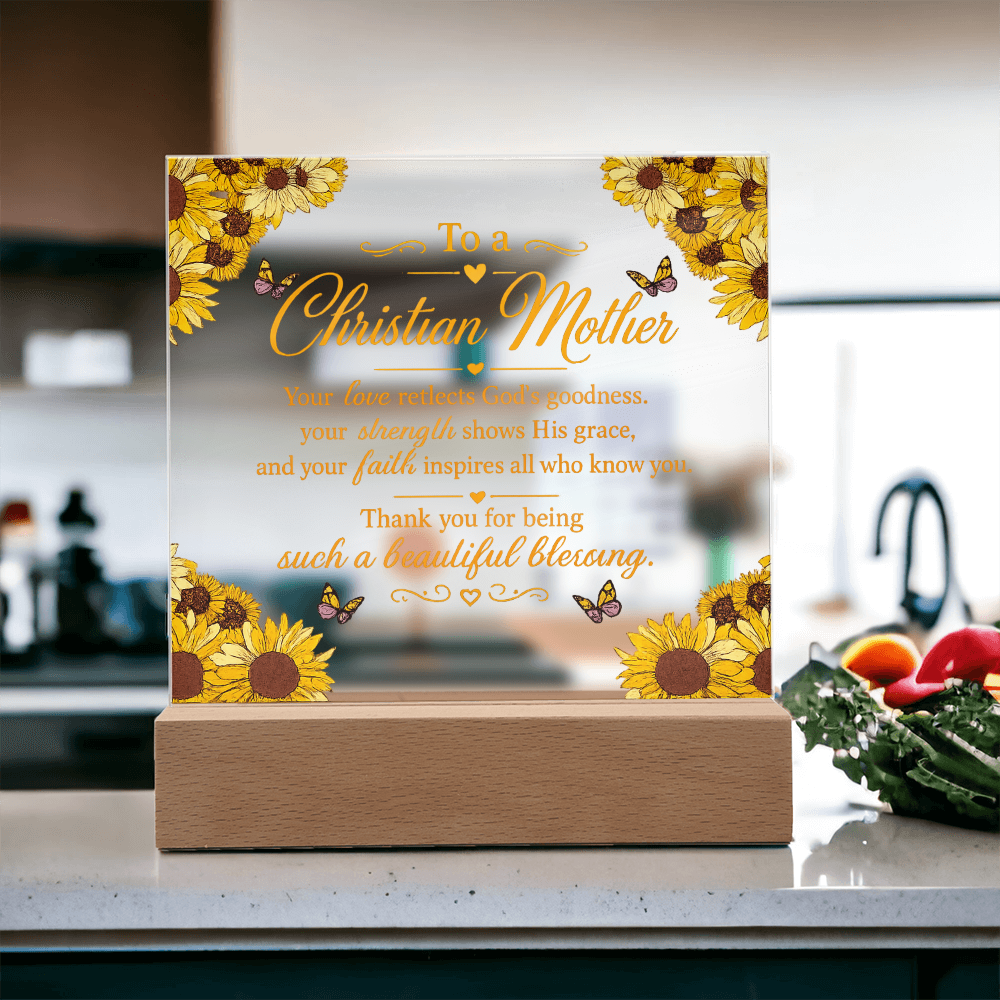 Christian Mother Acrylic Square Plaque