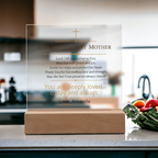 Christian Mother Gift, Prayer for Mom Acrylic Plaque LED Light, Personalized Mom Gift, Faith Based Gift for Mother, Christian Home Decor