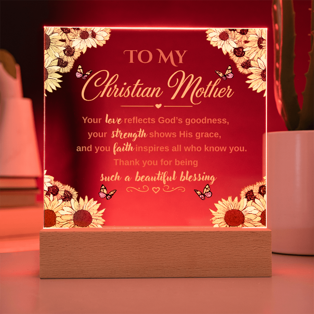 Christian Mother Acrylic Square Plaque