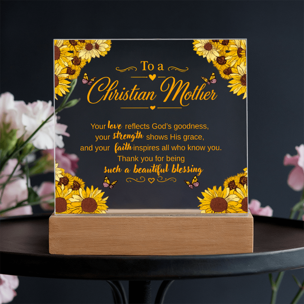 Christian Mother Acrylic Square Plaque