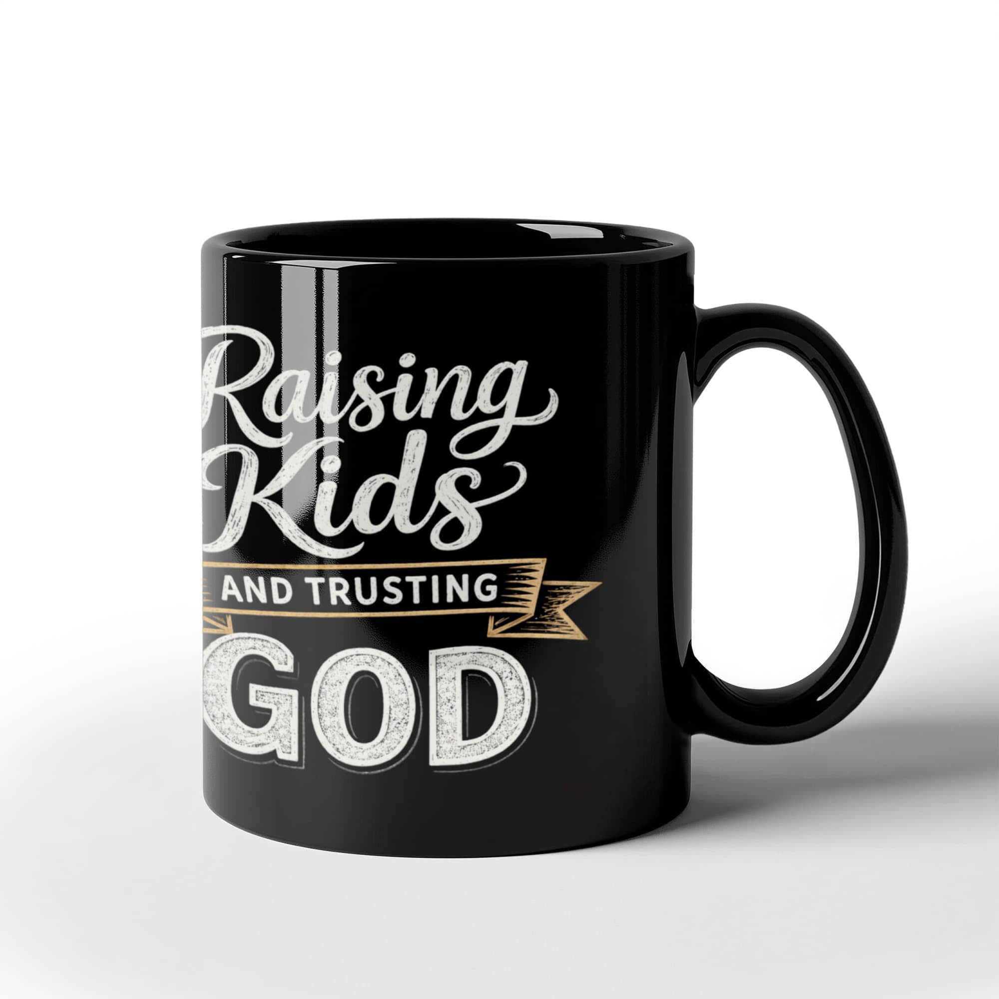 Raising Kids And Trusting God Coffee Mug For Parents