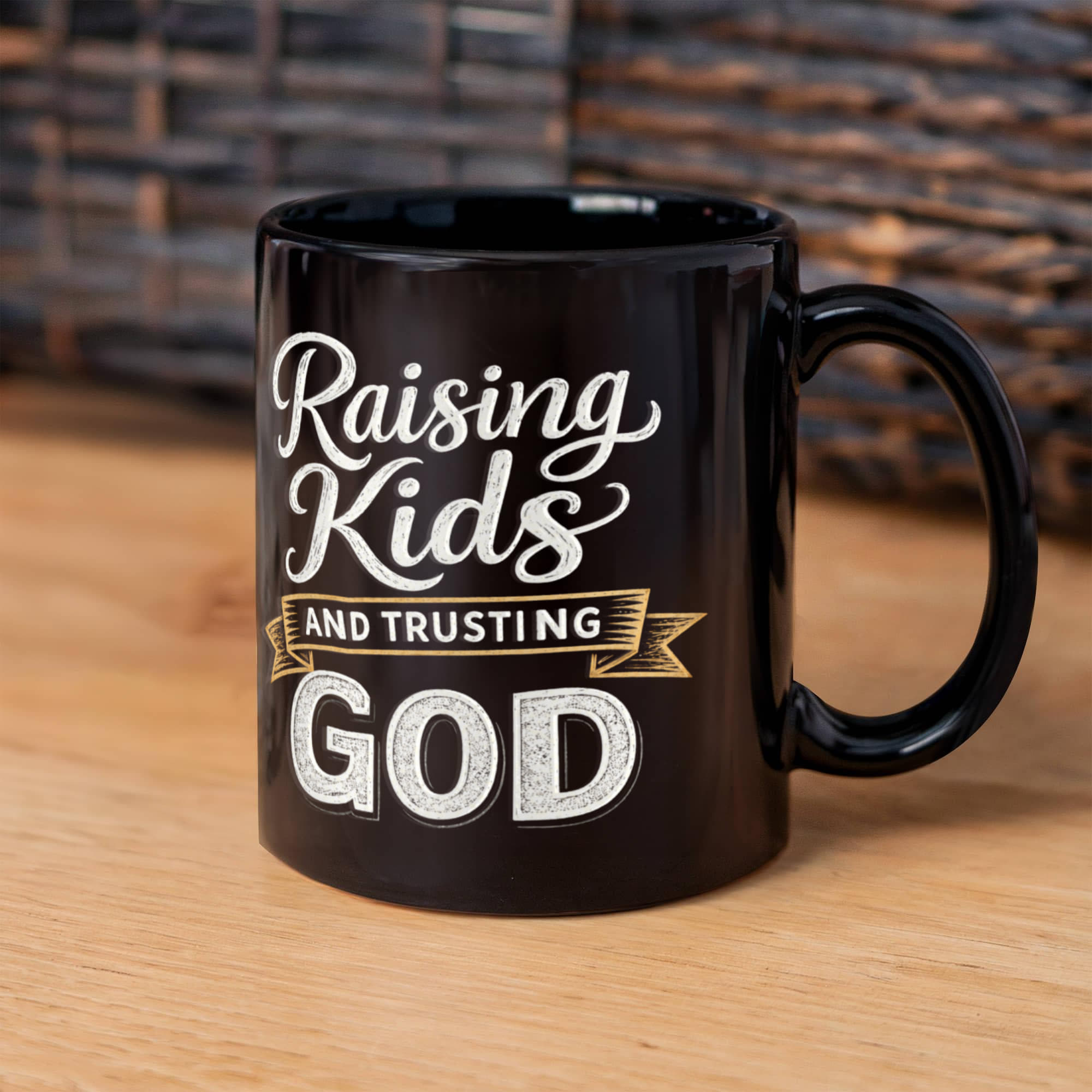 Raising Kids And Trusting God Coffee Mug For Parents