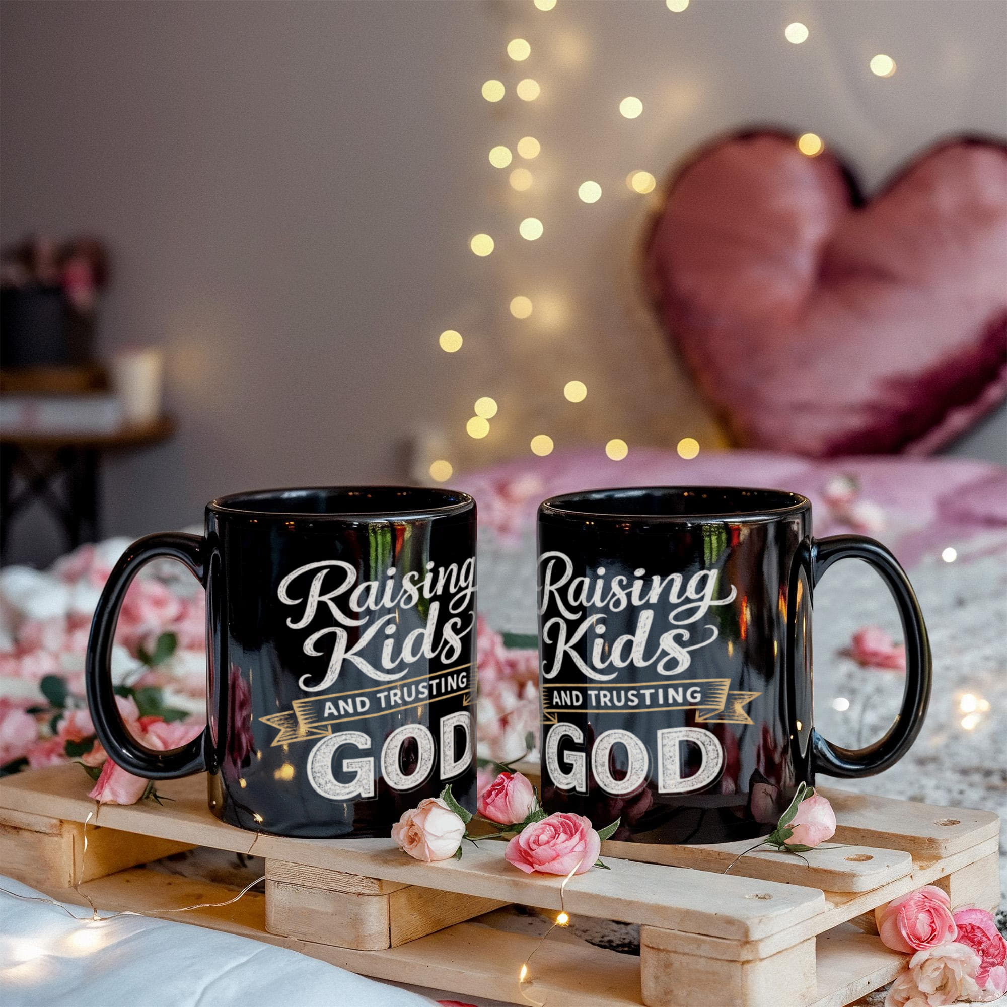 Raising Kids And Trusting God Coffee Mug For Parents