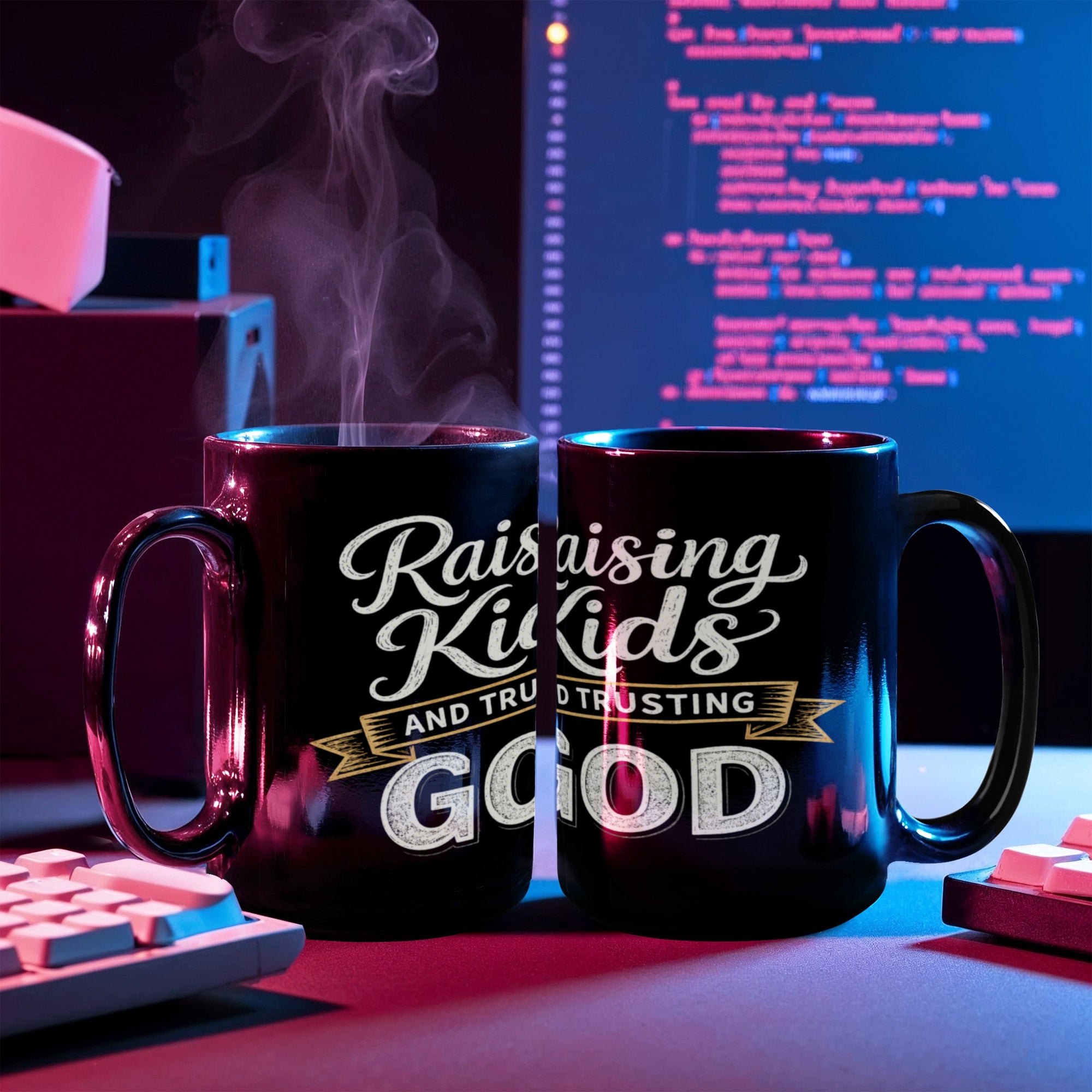 Raising Kids And Trusting God Coffee Mug For Parents
