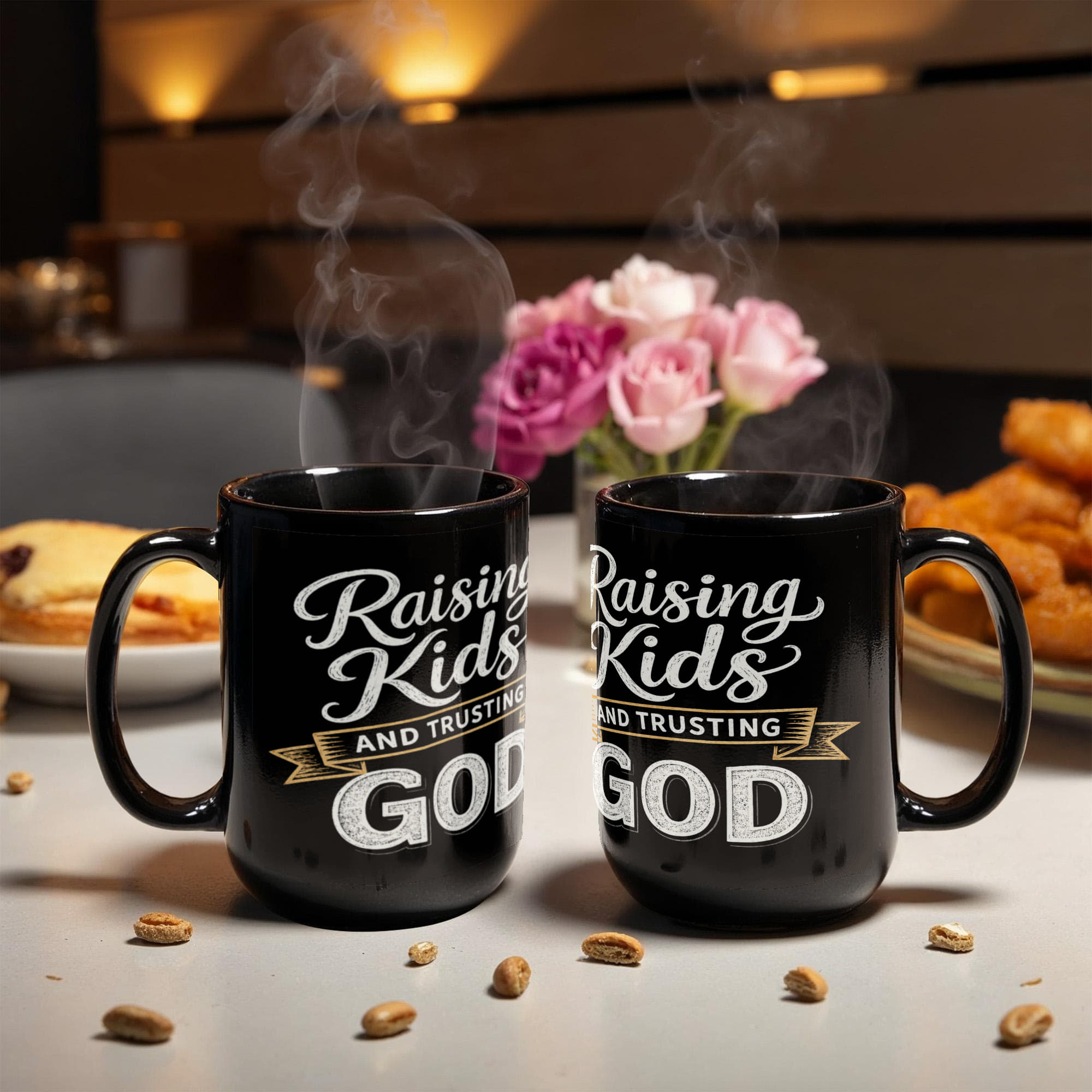 Raising Kids And Trusting God Coffee Mug For Parents