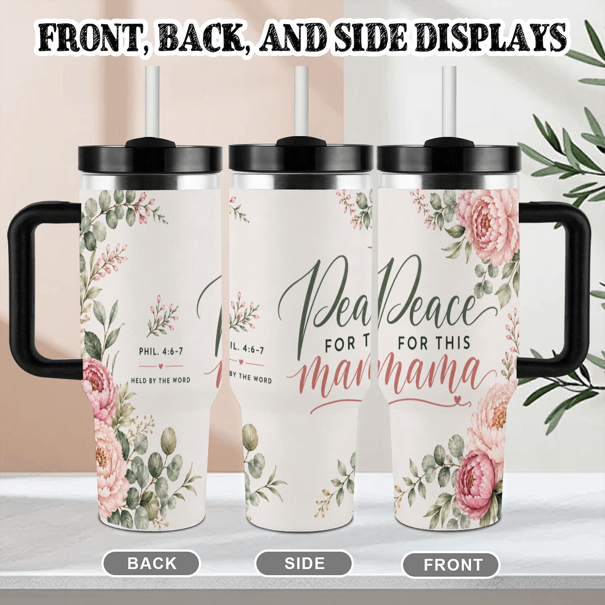 Peace for This Mama 40oz Tumbler (Phil. 4:6–7)