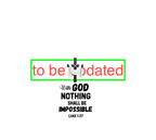 With God Nothing Shall Be Impossible Cuban Tag Necklace
