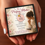 Always Praying Coin Necklace with Birthstone