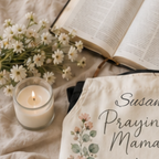 Praying Mama Apron — Floral 'Pray • Trust • Wait' Kitchen Apron for Faith-Filled Moms