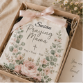 Praying Mama Apron — Floral 'Pray • Trust • Wait' Kitchen Apron for Faith-Filled Moms