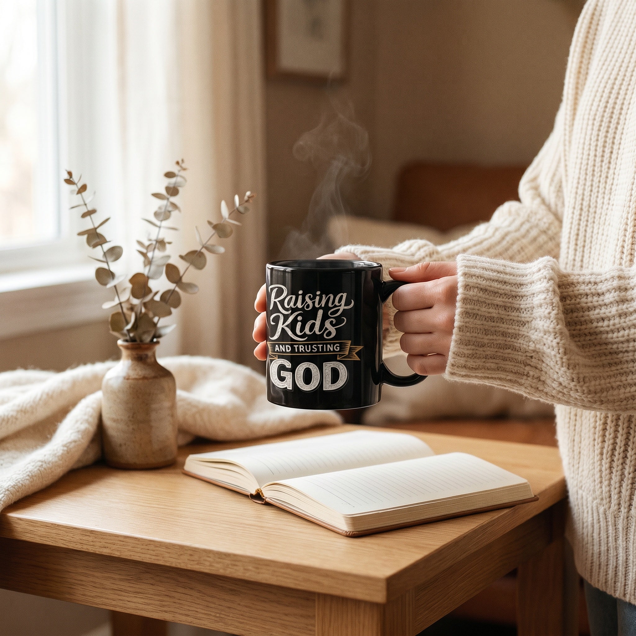 Raising Kids And Trusting God Coffee Mug For Parents